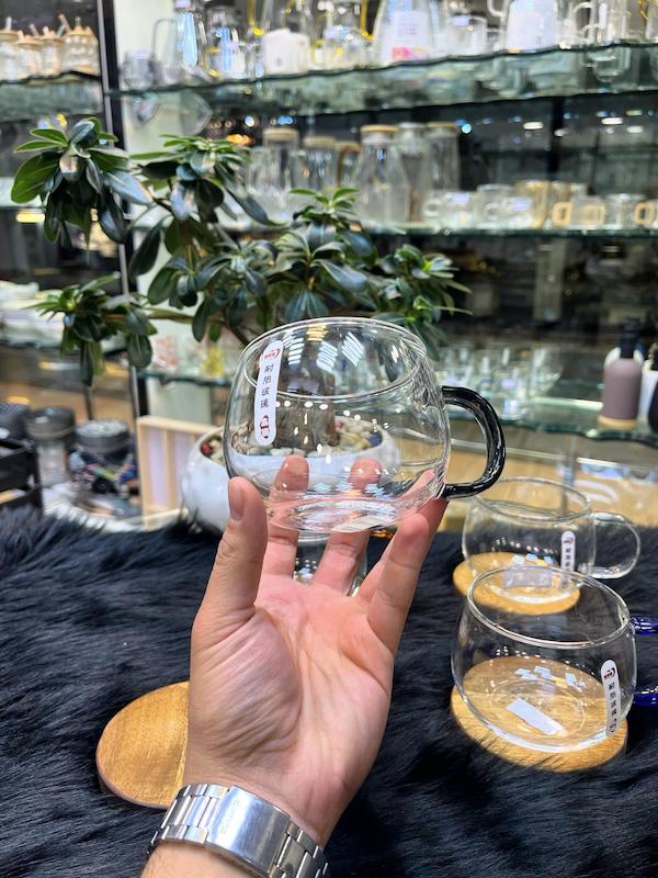 لیوان پیرکس DELI | لیوان شیشه‌ای حرارتی مقاوم | فروشگاه نامارا