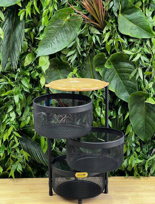 جا سيب زميني پياز  سه طبقه چوبي 