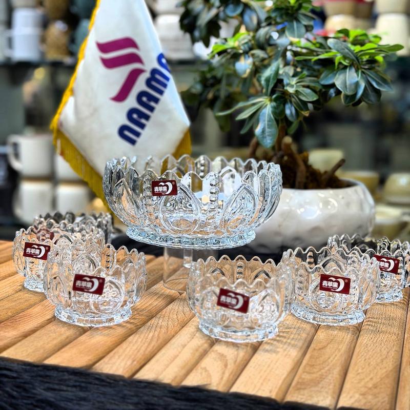 ست پیاله بلور طرح موجDELI