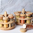 سرویس ادویه 8گردان تخت گرد چوب 99082