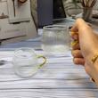 فنجان پیرکس دسته زرد | فنجان شیشه‌ای مقاوم مناسب چای، قهوه و دمنوش