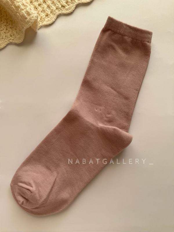 جوراب ساقدار ساده نخ پنبه فری سایز