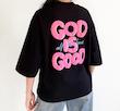 تیشرت باکسی اورسایز فری سایز طرح GOD IS GOOD