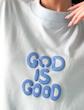 تیشرت باکسی اورسایز فری سایز طرح GOD IS GOOD
