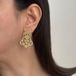 گوشواره جواهری طلایی بزرگ