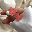 گوشواره قلب صورتی 