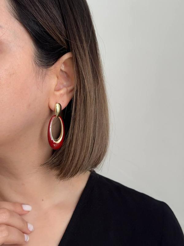 گوشواره  زرشکی