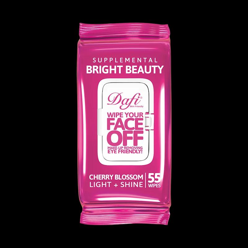 دستمال مرطوب پاک کننده آرایش درب دار دافی مدل شکوفه گیلاس ژاپنی بسته 55 عددی