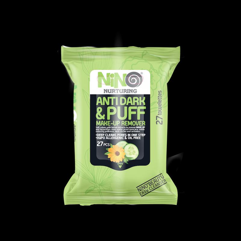 دستمال مرطوب آرایش پاک کن 27 برگ ضد پف نینو