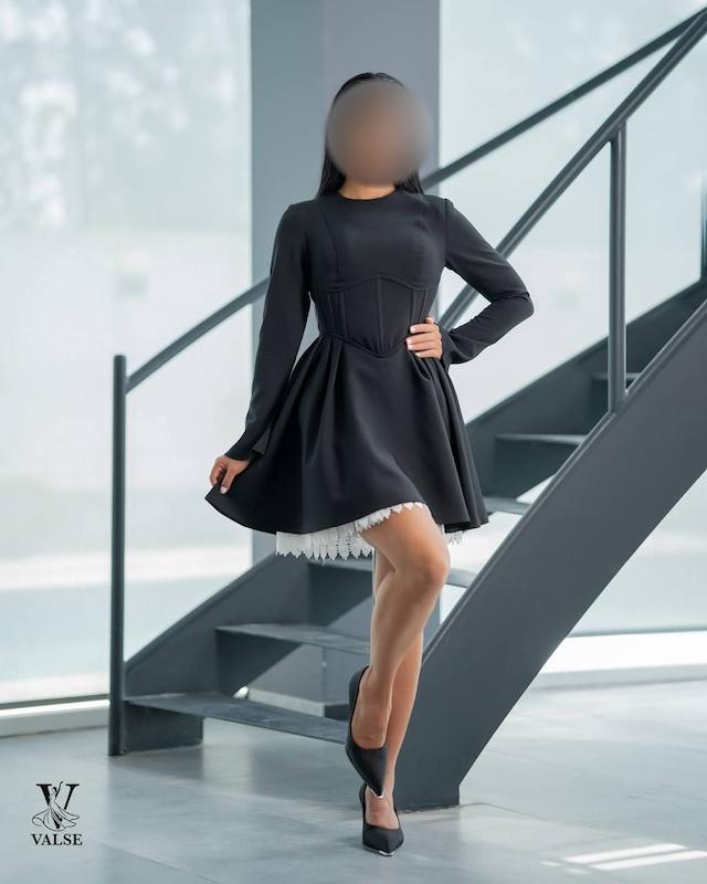 لباس مجلسی زنانه کوتاه مدل فلور