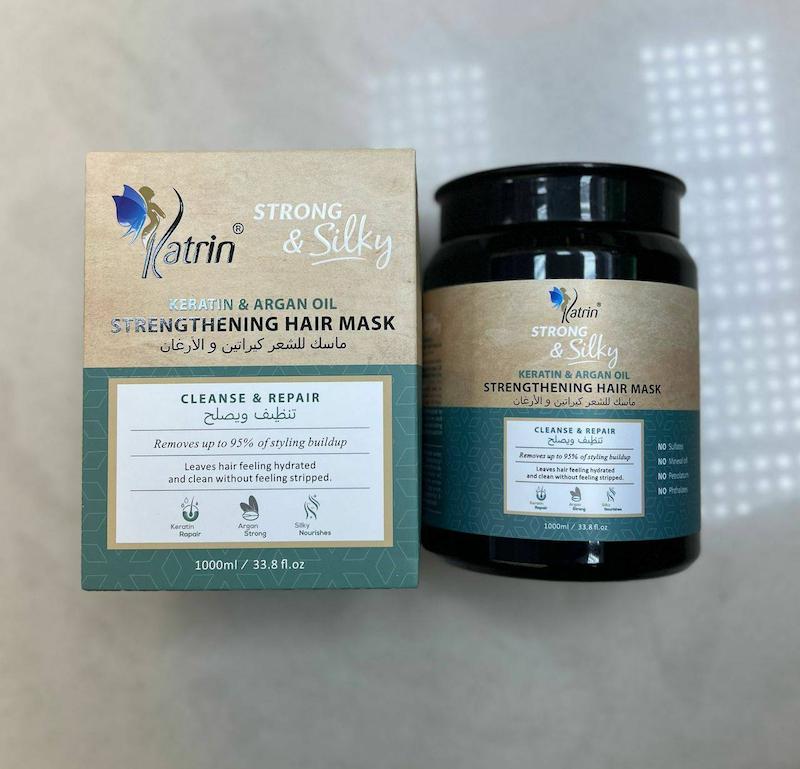 ماسک مو بدون سولفات کاترین آرگان و کراتین | katrin mask keratin argan oil