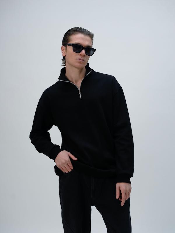 سلانیک نیم زیپ مشکی نفیر