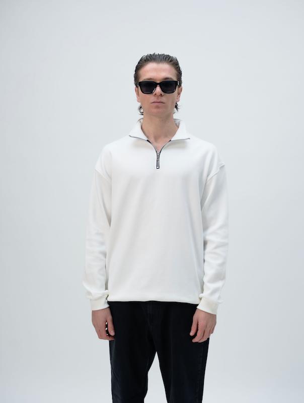 سلانیک نیم زیپ سفید نفیر