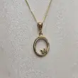 آویز گردنبند طلا 18 عیار زنانه مان گالری طرح دایره پروانه 
