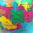 کره جغرافیایی پایه چوبی کد 110