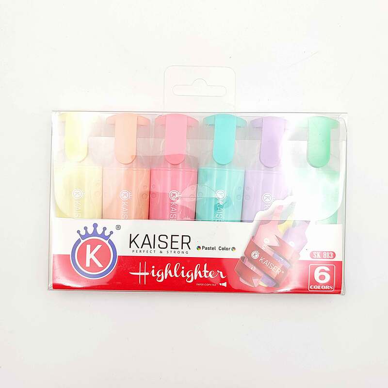 ماژیک هایلایتر کیسر KAISER پاستلی بسته 6 عددی