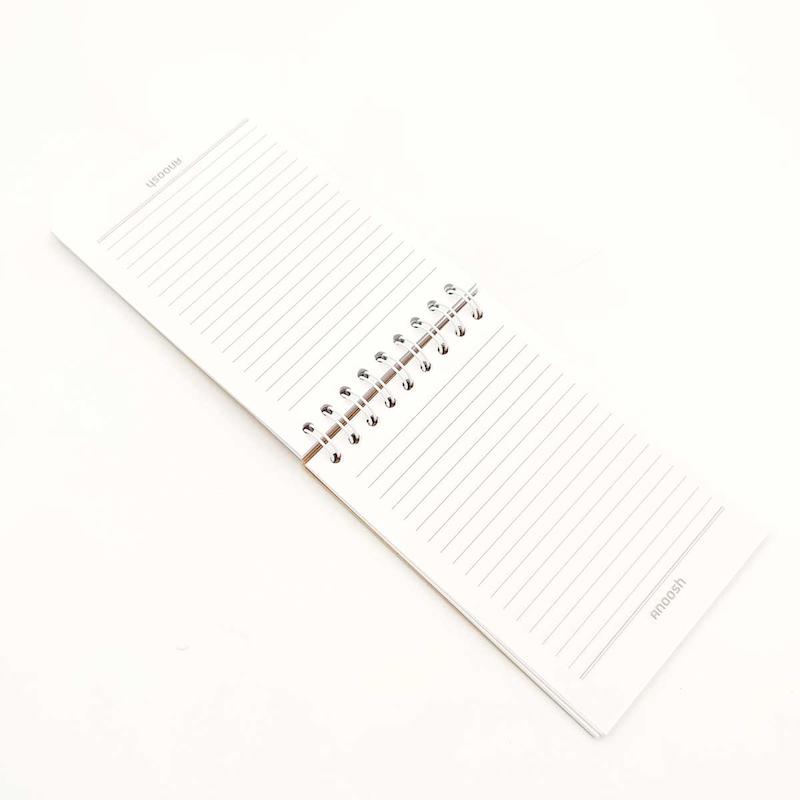 دفتر یادداشت انوش جلد گراف سایز 8 * 12  فنر بالا