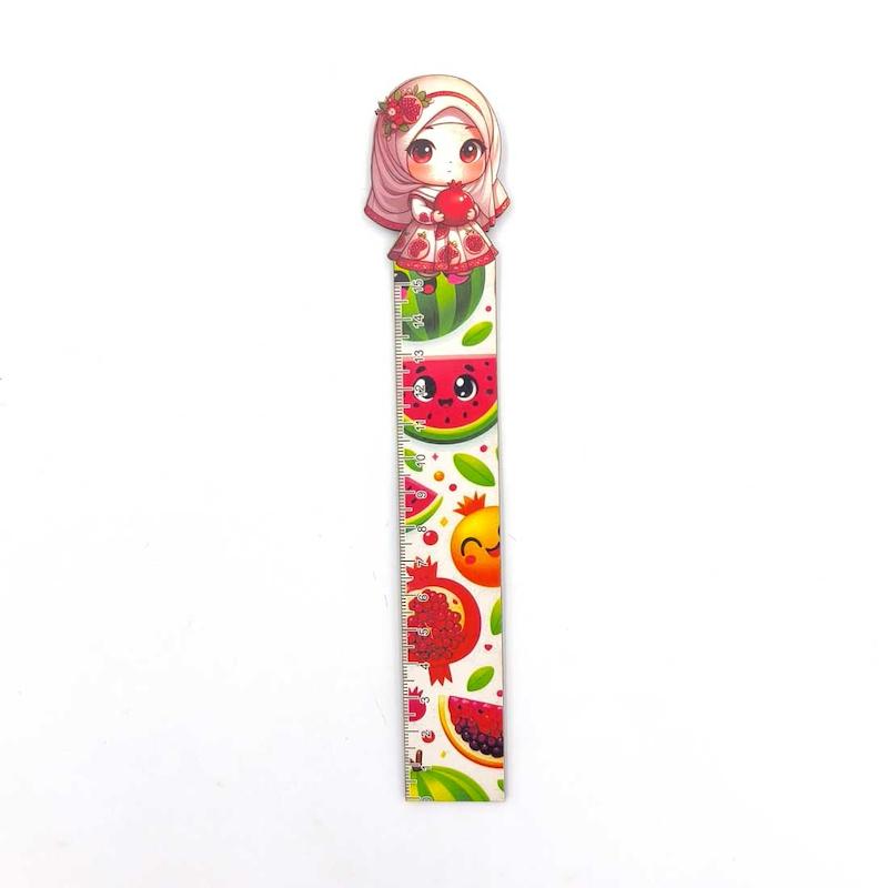 خط کش چوبی فانتزی طرح هندوانه دخترانه