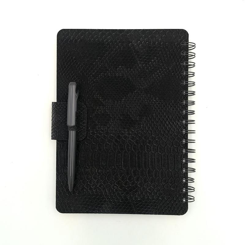 سر رسید 1405 نگار وزیری فنری جلد انعطافی مشکی پوست ماری 