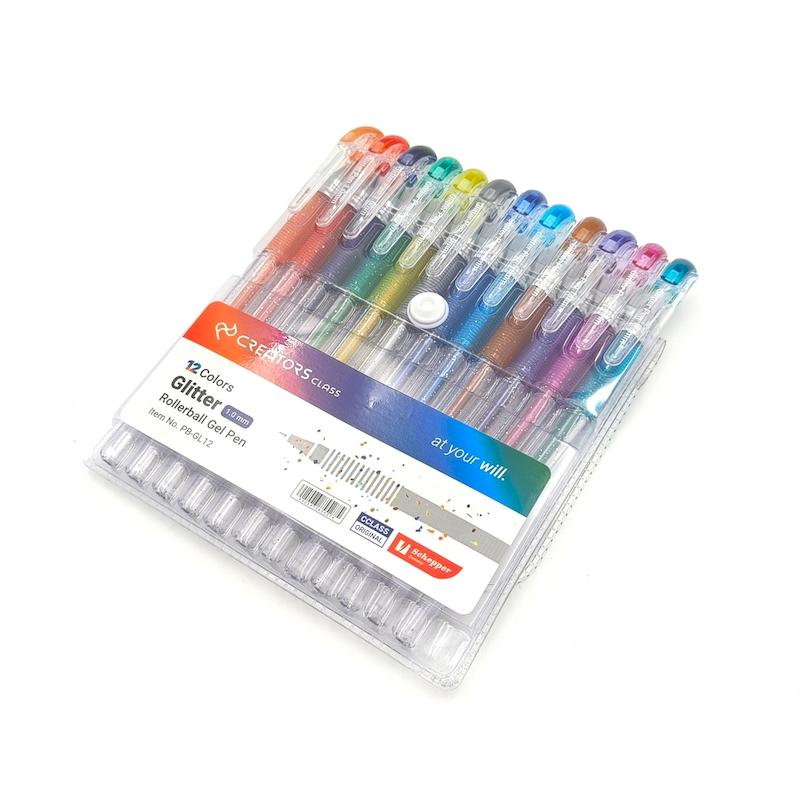 روان نویس ژله ایی عطری اکلیلی سی کلاس 12 رنگ کیفی مدل Glitter