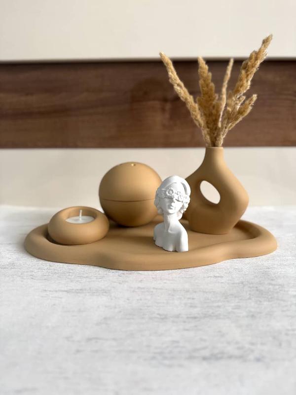 ست دکوری رومیزی-جنس سنگ مصنوعی