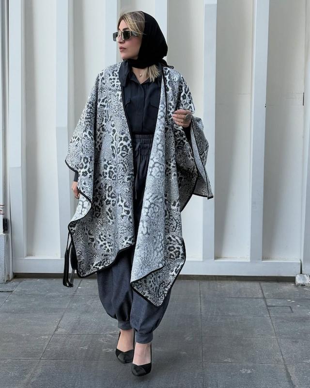 پانچو زنانه پاییزه فری سایز | خرید اقساطی با اسنپ پی 