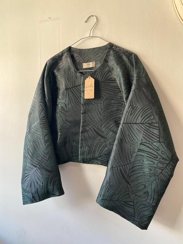 کت کوتاه زنانه فری سایز طرحدار | پارچه ژاکارد تابستانی