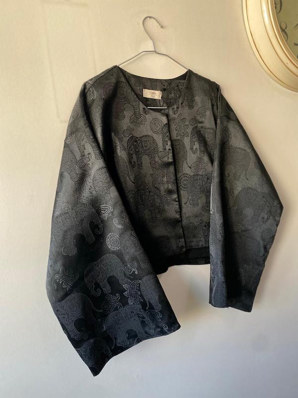 کت زنانه مشکی طرحدار | جنس ژاکارد تابستانی