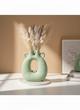 گلدان دکوری مینیمال سبز ماچا - ارتفاع 29