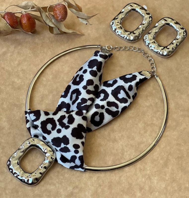 ست گوشواره و طوق پلنگی| بدلیجات ترند ۲۰۲۵