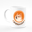 ماگ دسته دار سفید طرح puppyccino