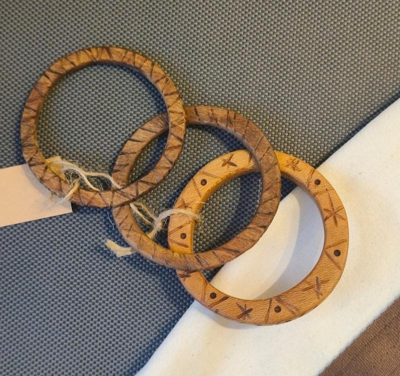 النگو دخترانه چوبی (ست سه عددی)-مناسب استایل هنری