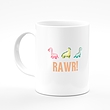 ماگ دسته دار سفید طرح rawr