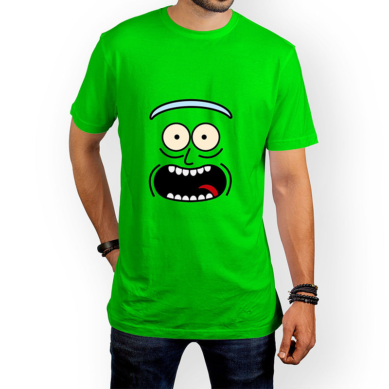 تیشرت نخی چاپی طرح Pickle Rick 