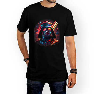 تیشرت نخی طرح Darth Vader Graphics 