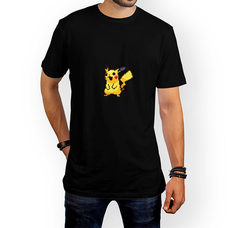 تیشرت نخی طرح 8bit Pokemon 