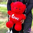 عروسک خرس قرمز قلب به دست اورجینال 45 سانتی