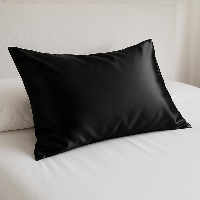 روبالشی ساتن ابریشم مشکی 