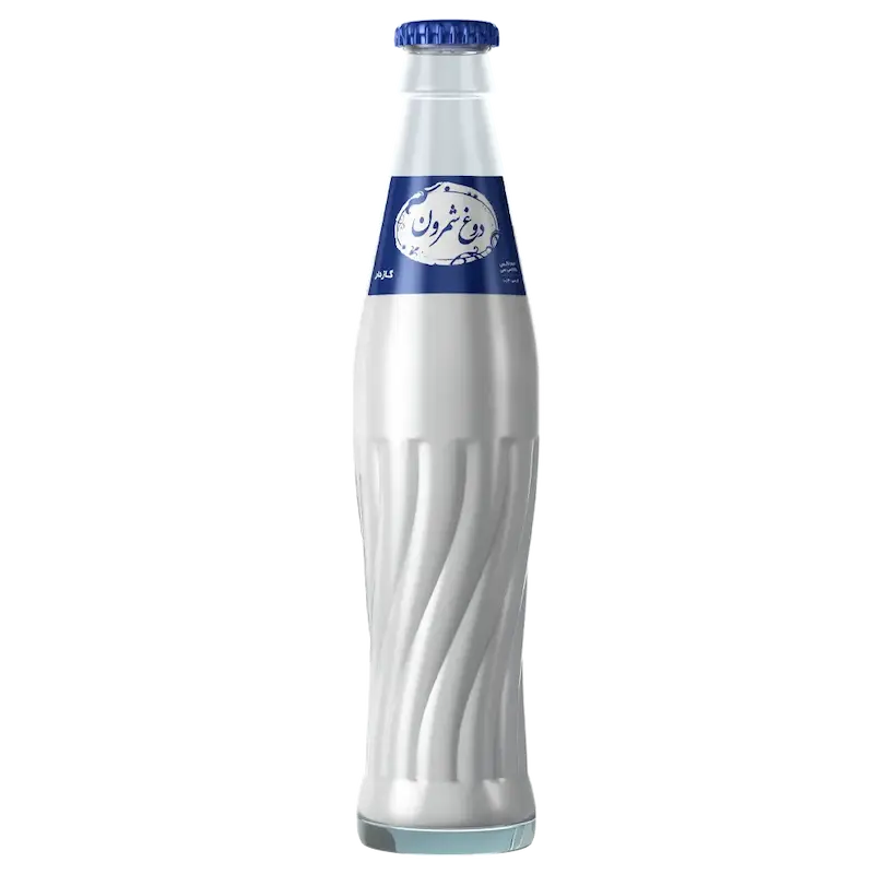 دوغ گازدار شیشه ای شمرون 275 میلی لیتر