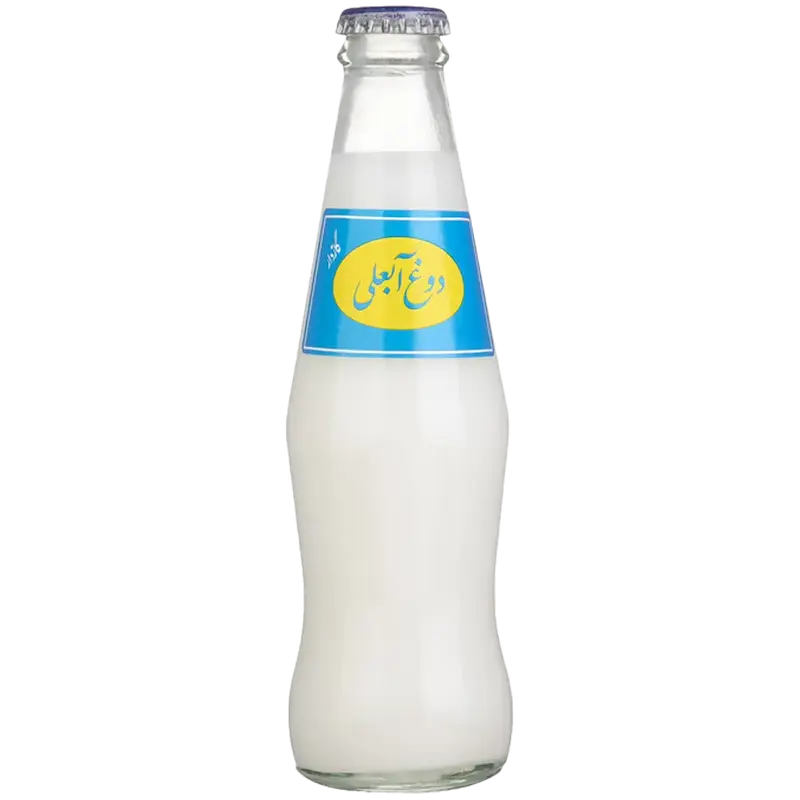 دوغ شیشه ای گازدار  آبعلی 250 میلی لیتر 
