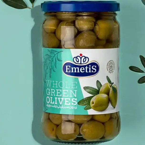 زیتون سبز ویژه (خیلی درشت) امتیس 680 گرم Emetis