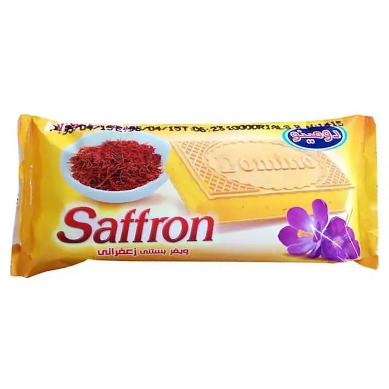بستنی حصیری زعفرانی دومینو 75 گرم 
