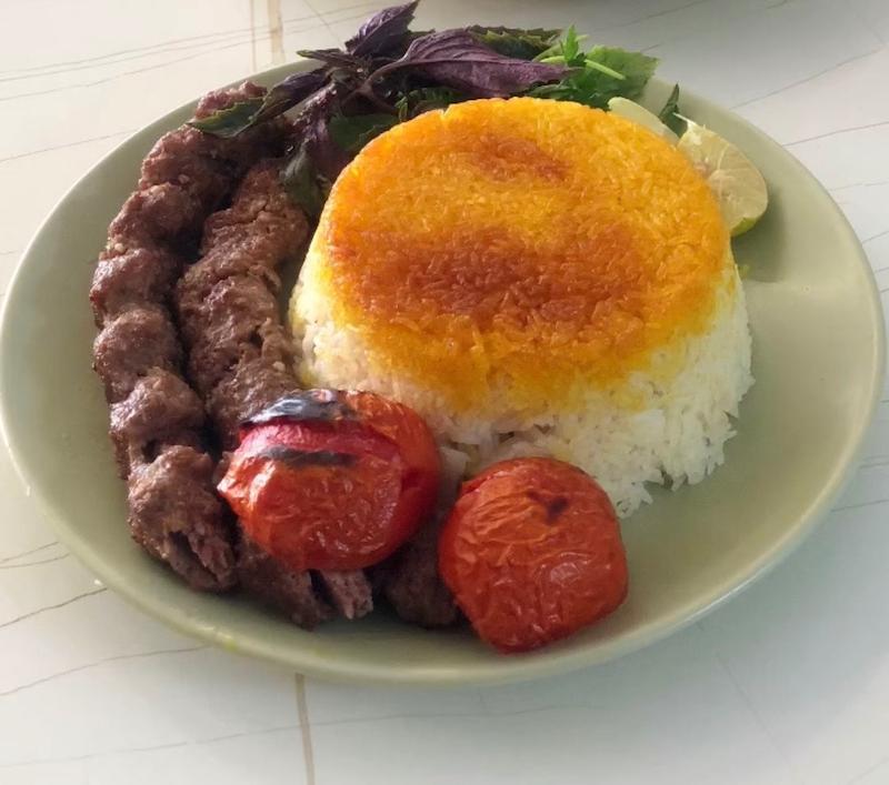 کباب کوبیده با برنج