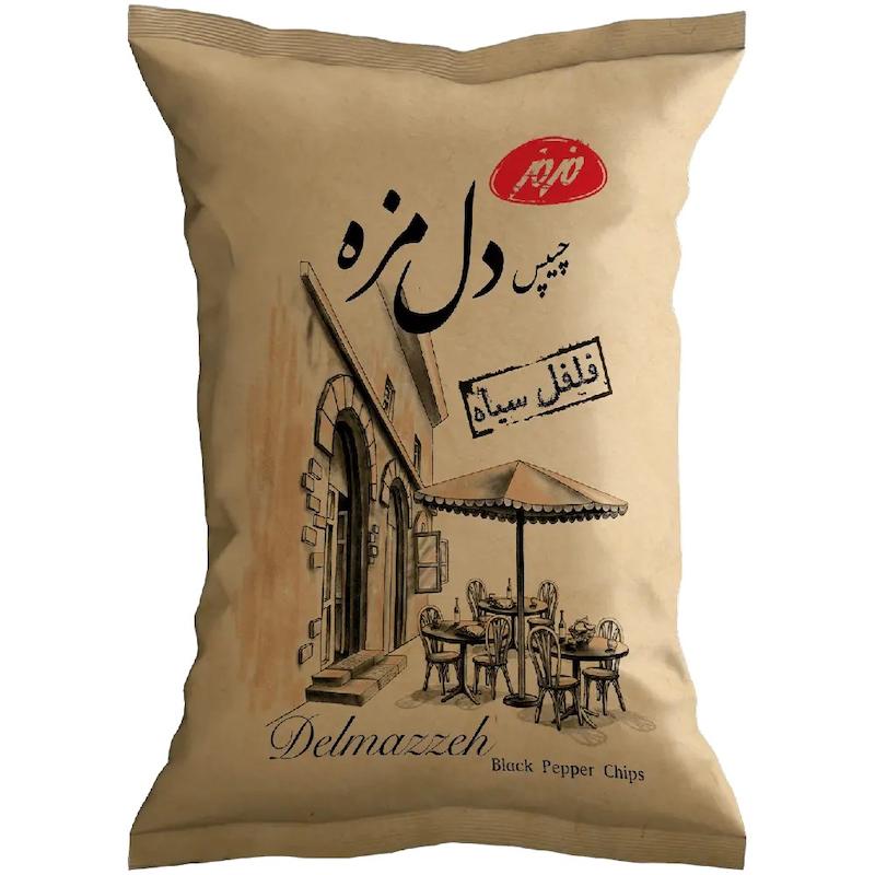 چیپس مزمز فلفل سیاه دل مزه 180 گرمی