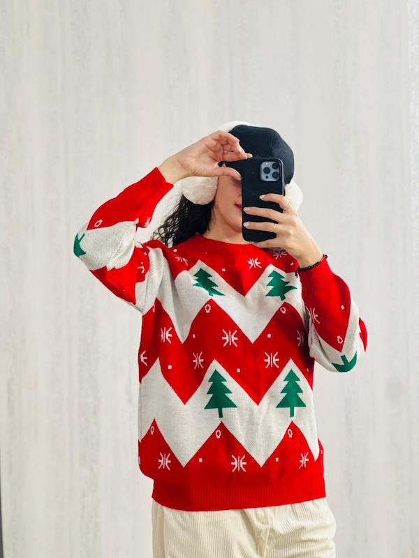 بلوز بافت قرمز 