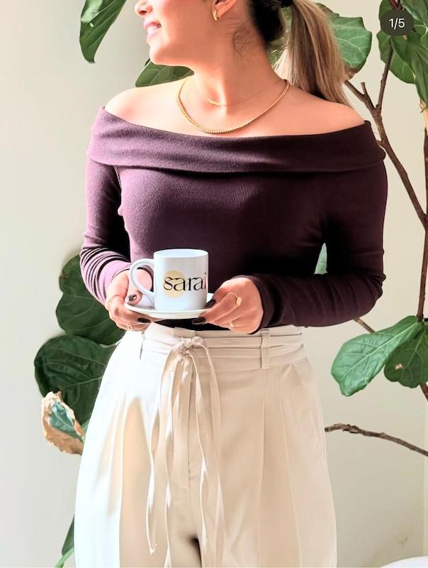 بلوز یقه قایقی کبریتی 