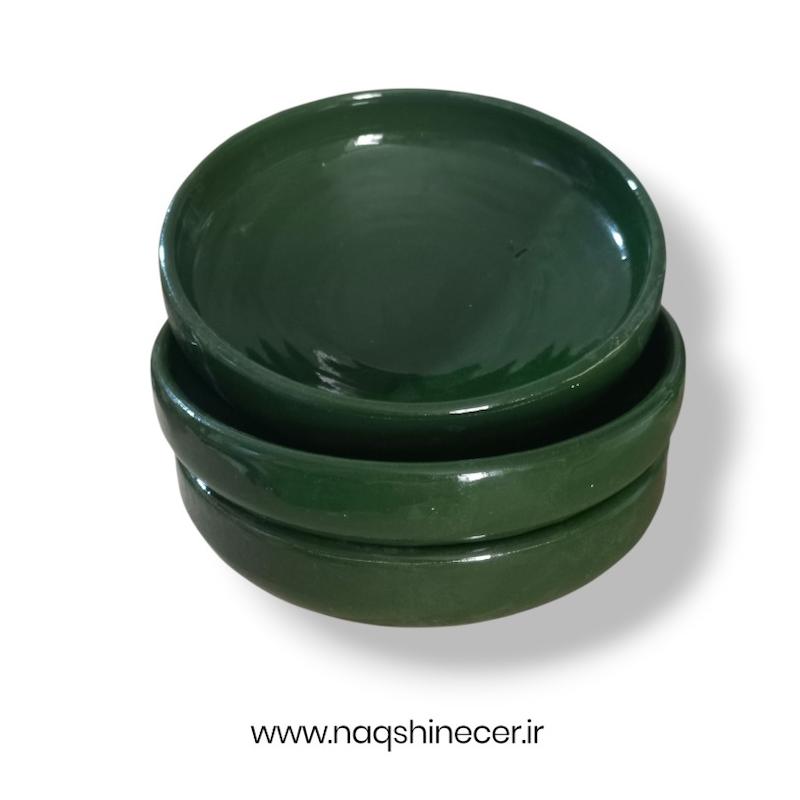 سالادخوری بزرگ لعاب دار یشمی