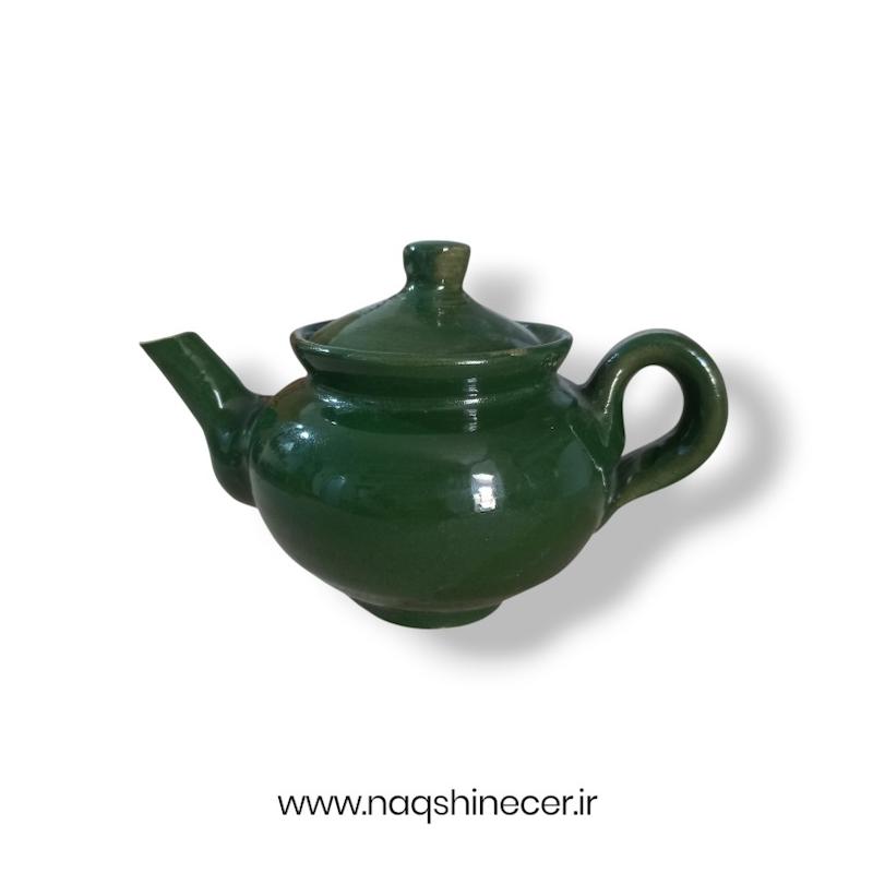 قوری کوچک لعاب دار یشمی