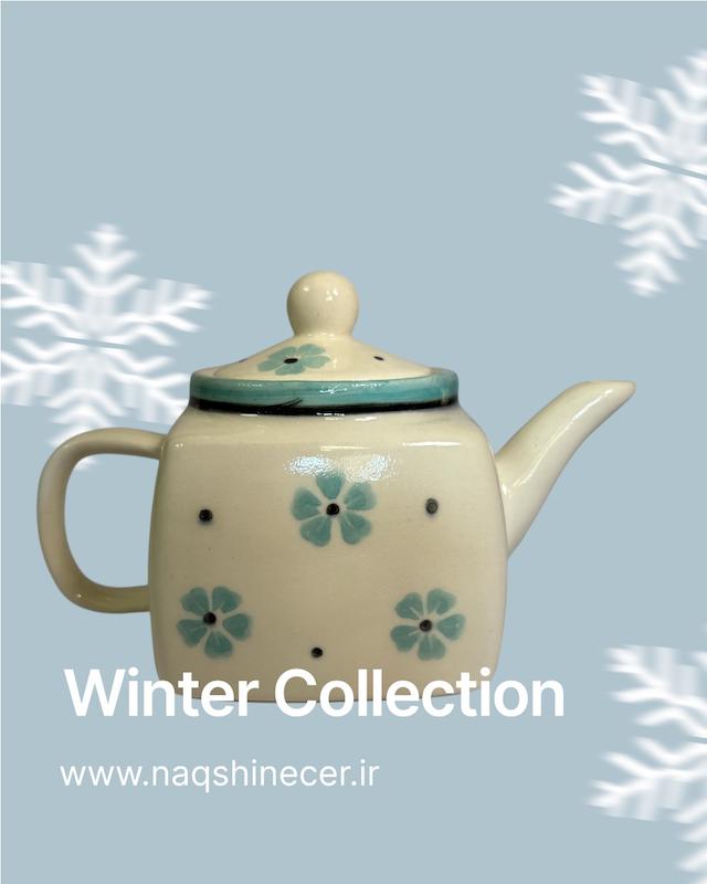 قوری و ماگ طرح گل 