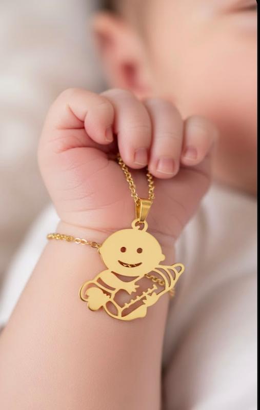 پلاک طلا طرح نوزاد